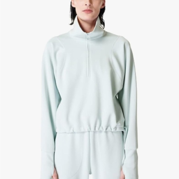 Sweaty Betty Light Blue Quarter-Zip Pullover - Picture 1 of 10